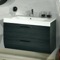 Single Bathroom Vanity, Wall Mount, 39